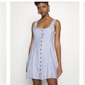 American Eagle Outfitters Blue and White Striped Dress